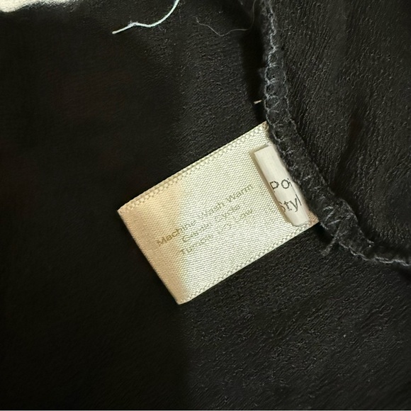 Boston Proper Black Tie Dye Sleeveless Open Front Cover-Up Vest Size Small - Picture 8 of 8